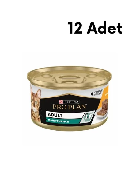 Pro Plan Yetişkin Tavuklu Kedi Konservesi 85 Gr x 12