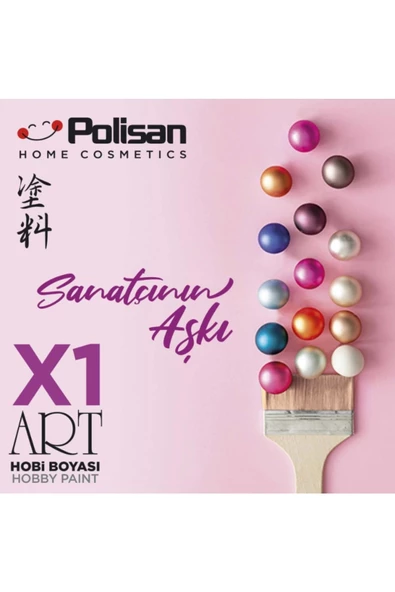 Polisan X1 Art Vernikli Sarı Hobi Boyası 120 Ml - 2
