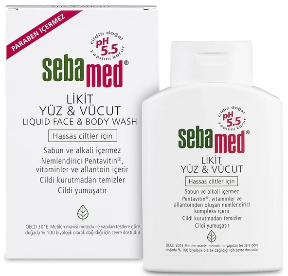 Sebamed Yüz ve Vücut Temizleyici Likit 200ML