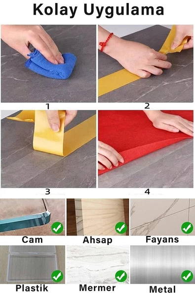 Halı Kaydırmaz Bant Halı Kilim Sabitleme ve Yapıştırma Bandı Çift Taraflı Bant 5 m - 3