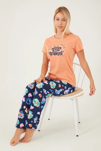 Arnetta 2478 Never Stop Gowing Kadın Kısa Kol Pijama Takım