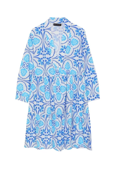 Kadın desenli easy wear elbise - 5