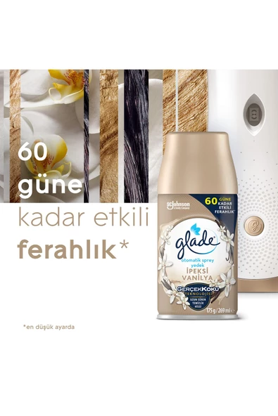 Glade Oda Kokusu, Otomatik Sprey Yedek 2'li Paket Ipeksi Vanilya, Meyve Ve Çiçek Buketi, 269ml 2 Yedek - 3