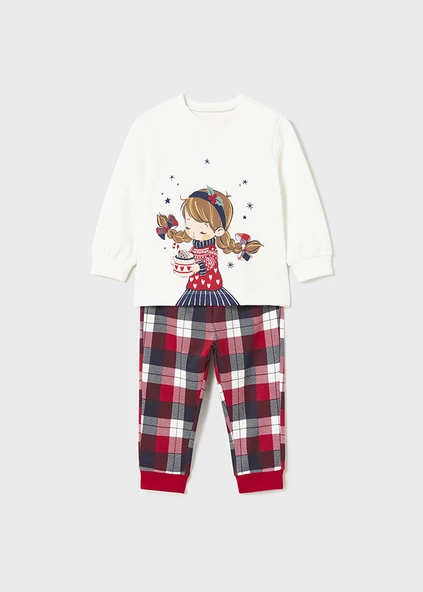 Mayoral Kırmızı Kareli Pijama Takımı