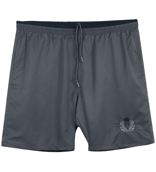 Erkek Büyük Beden 115 Kilo-194 Kilo Arası İçin Uygun Deniz Şortu Dekons Antrasit - 8