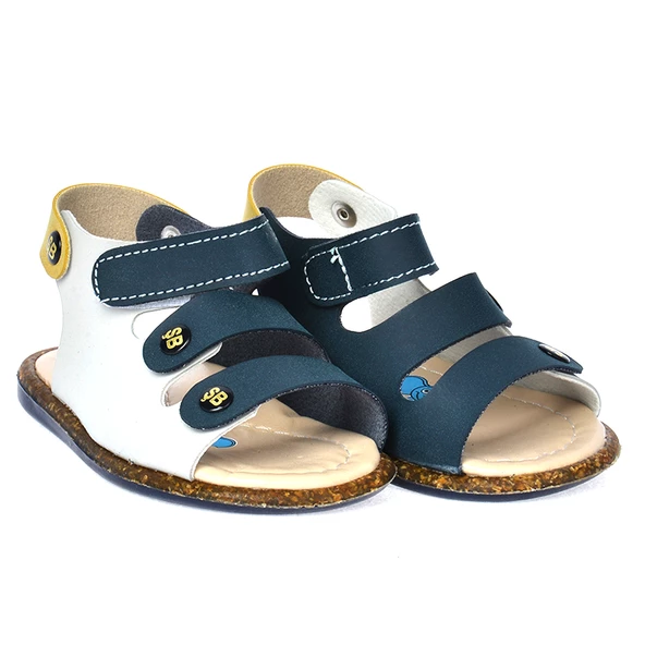 Kiko Kids Erkek Çocuk İlk Adım Sandalet Şb 2350-58 Lacivert - Gri