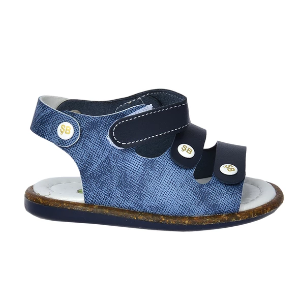 Kiko Kids Erkek Çocuk İlk Adım Sandalet Şb 2350-58 Siyah - Mavi - 4