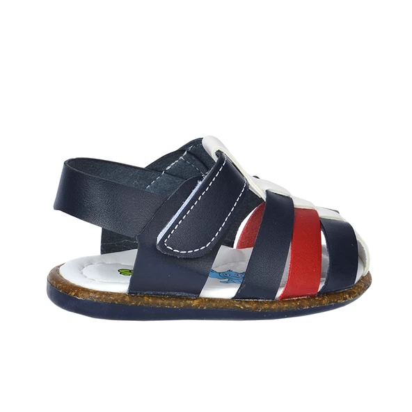 Kiko Kids Erkek Çocuk İlk Adım Sandalet Şb 2321-29 Lacivert - Kırmızı - 3