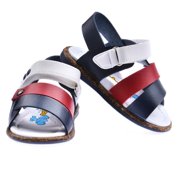 Kiko Kids Erkek Çocuk İlk Adım Sandalet Şb 2359-68 Lacivert - Kırmızı - 4