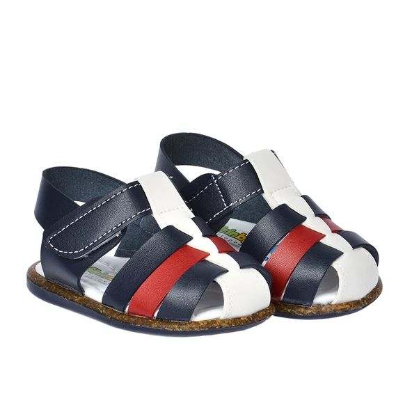 Kiko Kids Erkek Çocuk İlk Adım Sandalet Şb 2321-29 Lacivert - Kırmızı