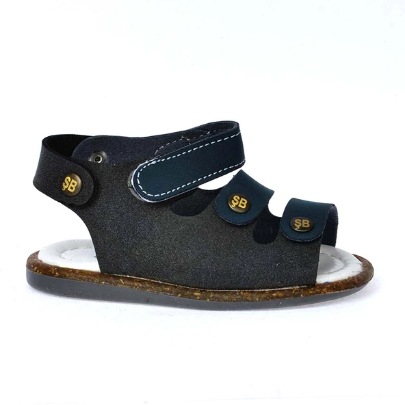 Kiko Kids Erkek Çocuk İlk Adım Sandalet Şb 2350-58 Lacivert - Siyah - 3