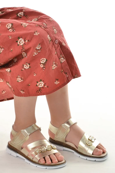 Kiko Kids Kız Çocuk Sandalet Şb 2450-58 Altın