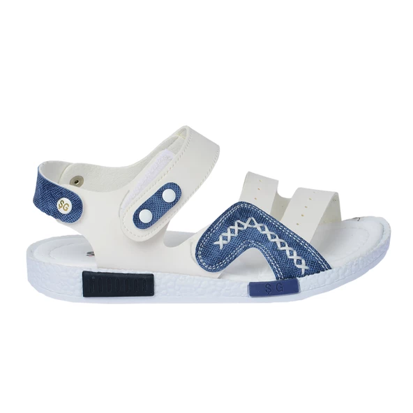 Kiko Kids Erkek Çocuk Sandalet Şb 2498-07 Beyaz - Mavi - 3