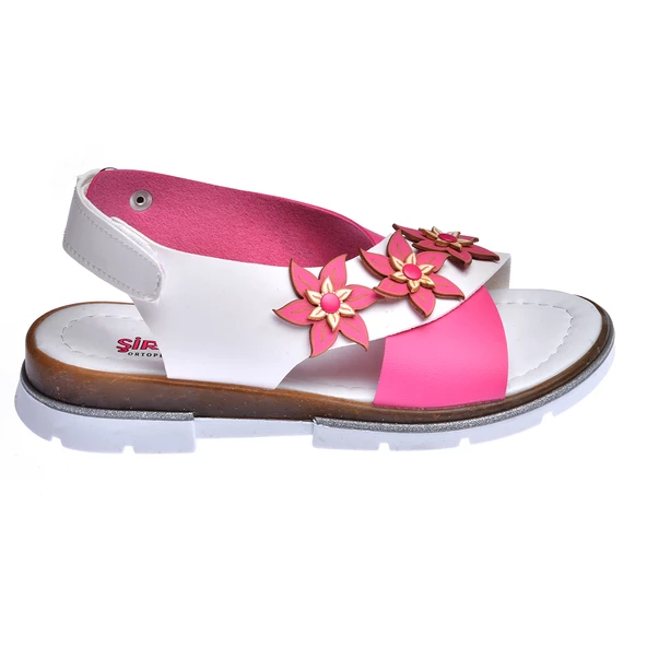 Kiko Kids Günlük Kız Çocuk Bebe Sandalet Şb 22722440-49 Beyaz - Fuşya - 2