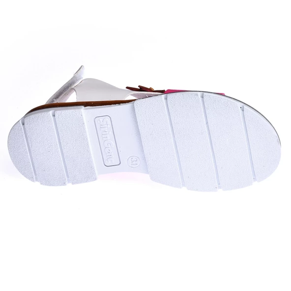 Kiko Kids Günlük Kız Çocuk Bebe Sandalet Şb 22722440-49 Beyaz - Fuşya - 6
