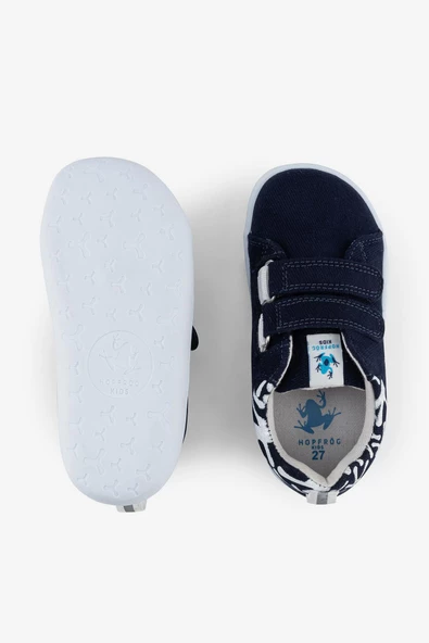 Smart Walker Recycled Canvas Eco Lacivert Barefoot Çocuk Ayakkabı - Resim 5