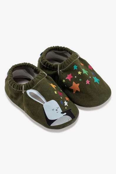 Hopfrög Kids Bunny Wizard Hyper Haki Yeşili Barefoot Akıllı Patik - Resim 3