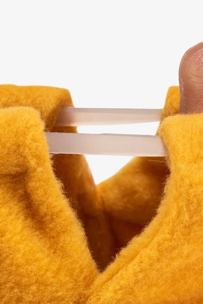 Polar Fleece Sarı Polar Barefoot Patik - Resim 8