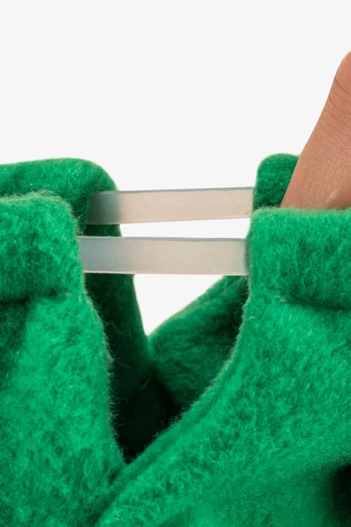 Polar Fleece Yeşil Polar Barefoot Patik - Resim 8