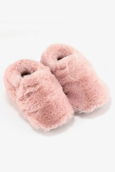 Hopfrög Kids Furry Furry Pembe Kürk Barefoot Patik - 3