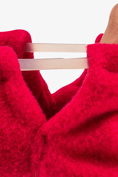 Polar Fleece Fuşya Polar Barefoot Patik - Resim 8