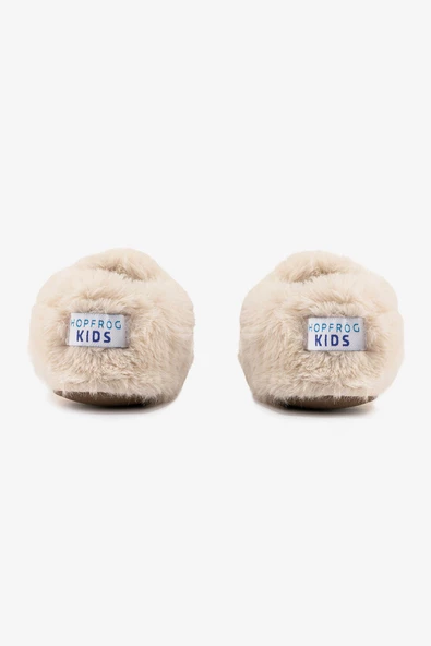 Hopfrög Kids Furry Furry Kırık Beyaz Kürk Barefoot Patik - 7