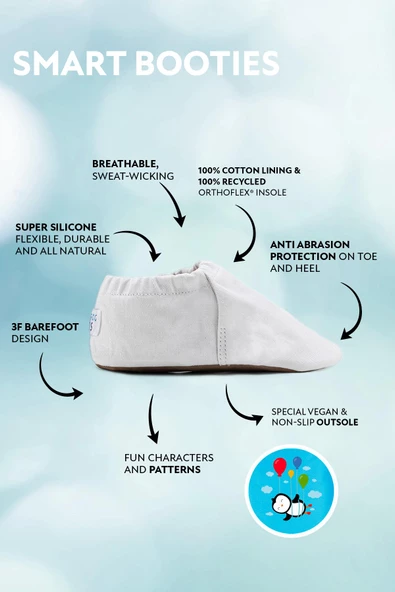 Surfing Pengue Hyper Toz Mavi Barefoot Akıllı Patik - Resim 2