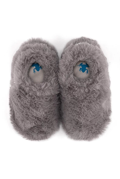 Furry Furry Gri Kürk Barefoot Patik (Hediye Seti)