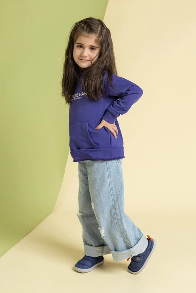 Hoppuff Casual Dinamik Lacivert Barefoot Çocuk Ayakkabı - Resim 4