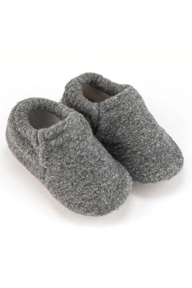 Hopfrög Kids Recycled Woo Wooly Yünlü Gri Barefoot Patik - Resim 3