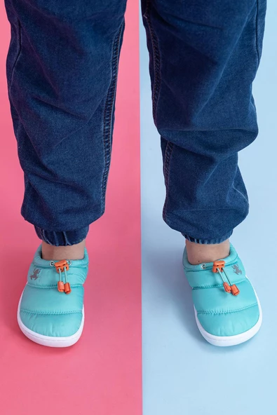 Hoppuff Casual Dinamik Yeşil Barefoot Çocuk Ayakkabı - Resim 4