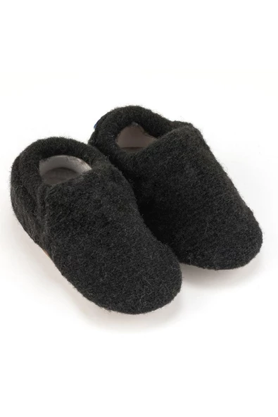 Hopfrög Kids Recycled Woo Wooly Yünlü Siyah Barefoot Patik - Resim 3