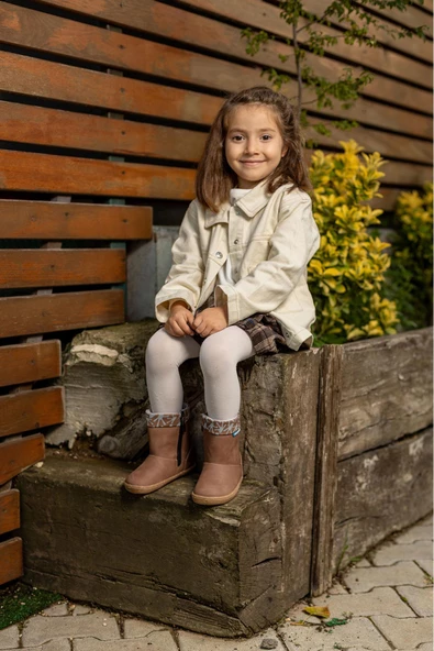 Hopfrög Kids Smart Walker Cool Boots Kahverengi Meşe Barefoot Çocuk Bot - 4