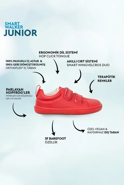 Hopfrög Kids Smart Walker Junior Kırmızı Işık Barefoot Çocuk Ayakkabı - 2