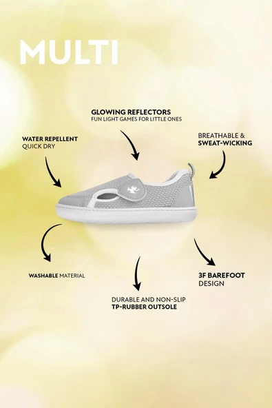 Multi Gri Mix Barefoot Çocuk Ayakkabı - 2