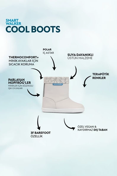 Hopfrög Kids Smart Walker Cool Boots Süper Mat Havalı Gri Barefoot Çocuk Bot - 2