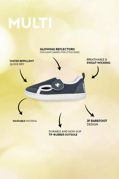 Multi Lacivert Mix Barefoot Çocuk Ayakkabı - 2