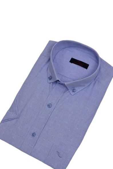 Erkek Klasik Kısakol Gömlek BGL-ST03825 - Resim 7