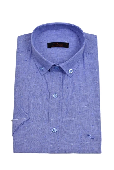 Erkek Klasik Kısakol Gömlek BGL-ST03825 - Resim 9