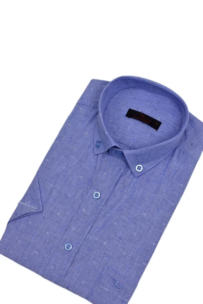 Erkek Klasik Kısakol Gömlek BGL-ST03825 - Resim 6