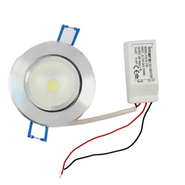 3 WATT LED SPOT TRAFOLU KROM KASA BEYAZ IŞIK (YCE-N3) ( 2 ADET ) - 2