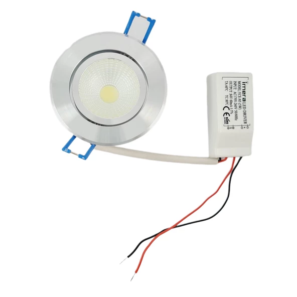 3 WATT LED SPOT TRAFOLU BEYAZ KASA GÜN IŞIĞI (YCE-N3) ( 2 ADET )