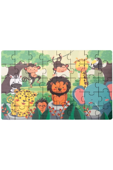 Montessori Forest Animals Ahşap 40 Parça Puzzle, Yapboz Seti / 1+ Yaş / Eğitici, öğretici ve Güvenli Çocuk Oyuncağı - 4