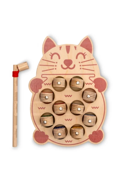 Montessori 3 Boyutlu Eğitici Ahşap Balık Tutma Oyunu / Ahşap Balıklar Ile Eğlenceli Oyun - 4