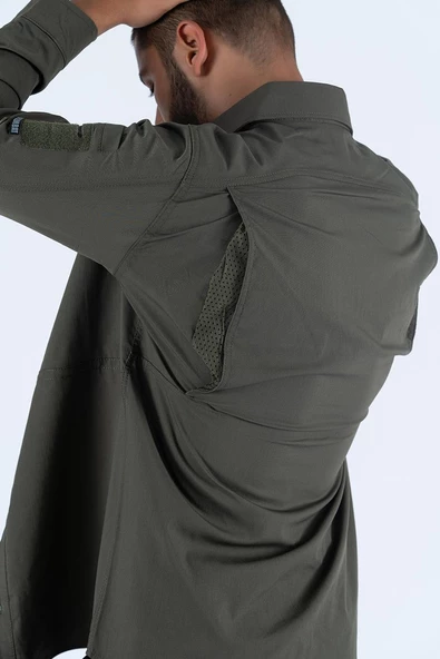 Combat Tactical Outdoor Taktik Gömlek Fermuar Cepli Koruma Swat Gömlek - 420 - Resim 7