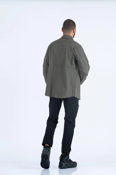 Combat Tactical Outdoor Taktik Gömlek Fermuar Cepli Koruma Swat Gömlek - 420 - Resim 6