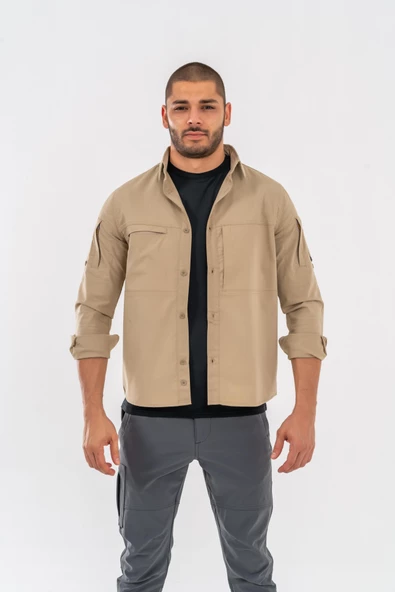 Combat Tactical Outdoor Taktik Gömlek Fermuar Cepli Koruma Swat Gömlek - 420 - 12