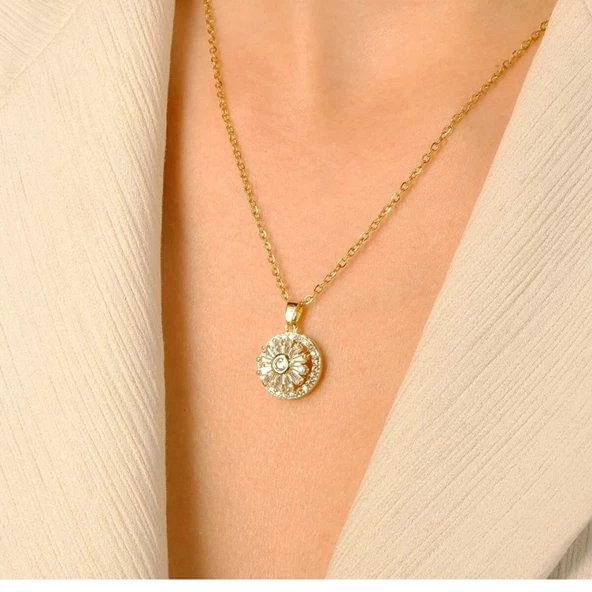 Baget Tek Taş Oval Dönebilir Çelik Koly - 2