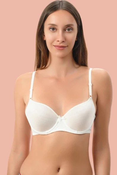 Shopidik  Beyaz Dolgusuz Mikro Tek Sütyen - 2
