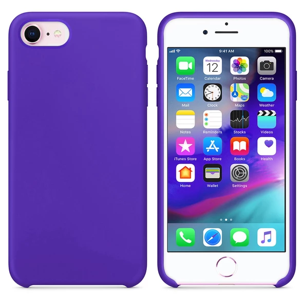 Apple iPhone 7-8 Kılıf İçi Kadife Silikon Lansman Tam Koruma - 11